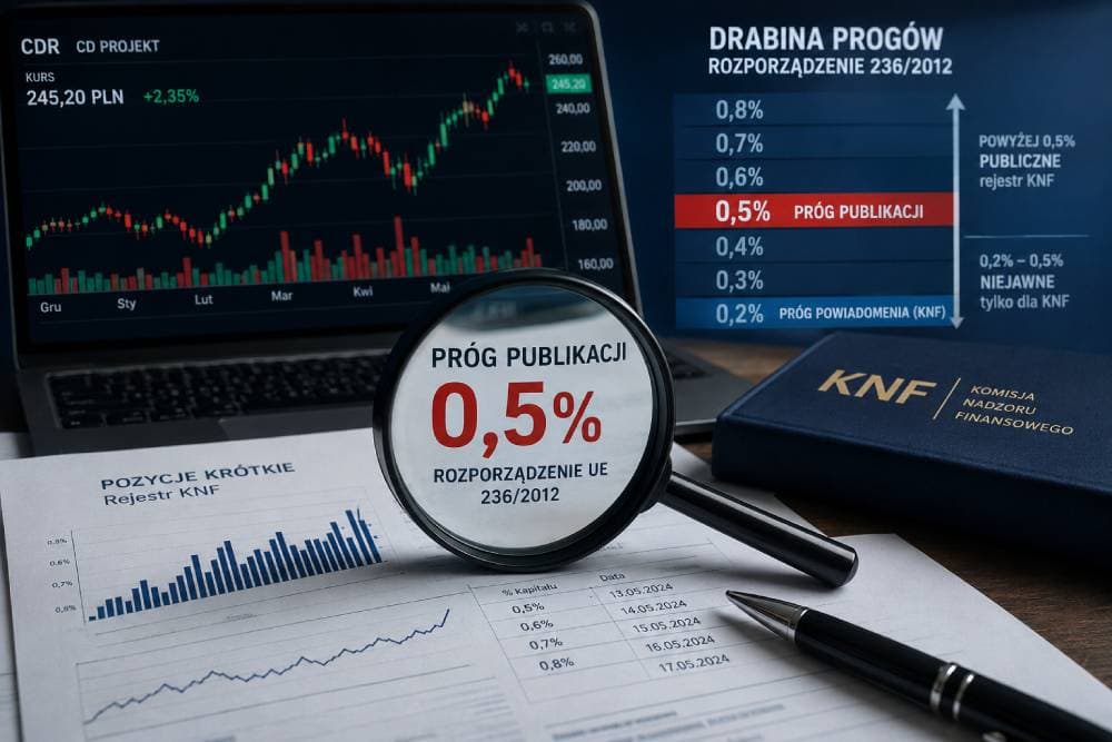 Próg 0,5% w rejestrze krótkiej sprzedaży KNF - skąd się wziął?